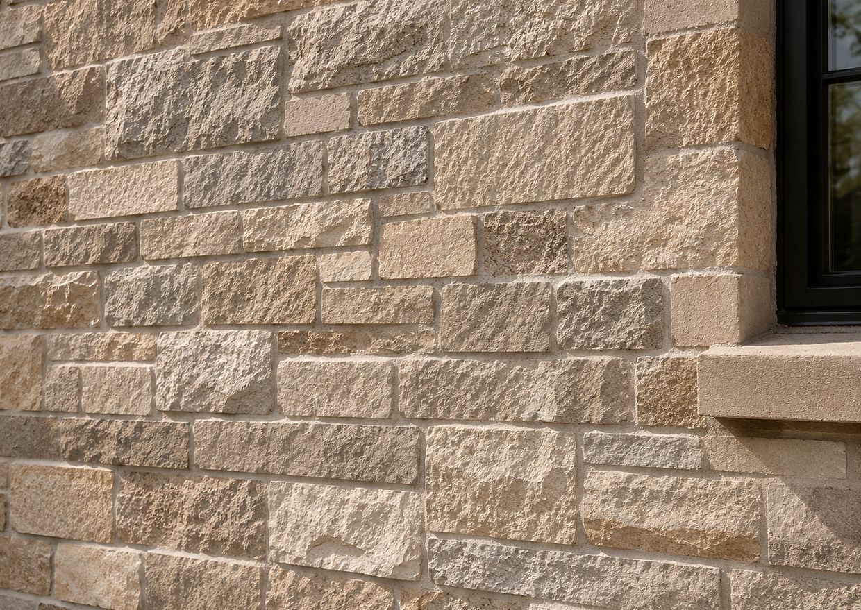 Coursed natural stone