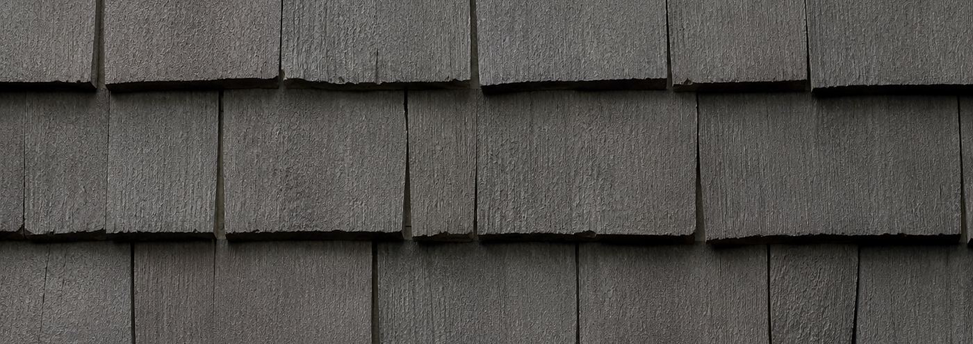 Charcoal shake roofline